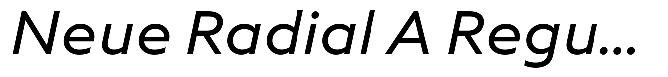 Neue Radial A Regular Italic